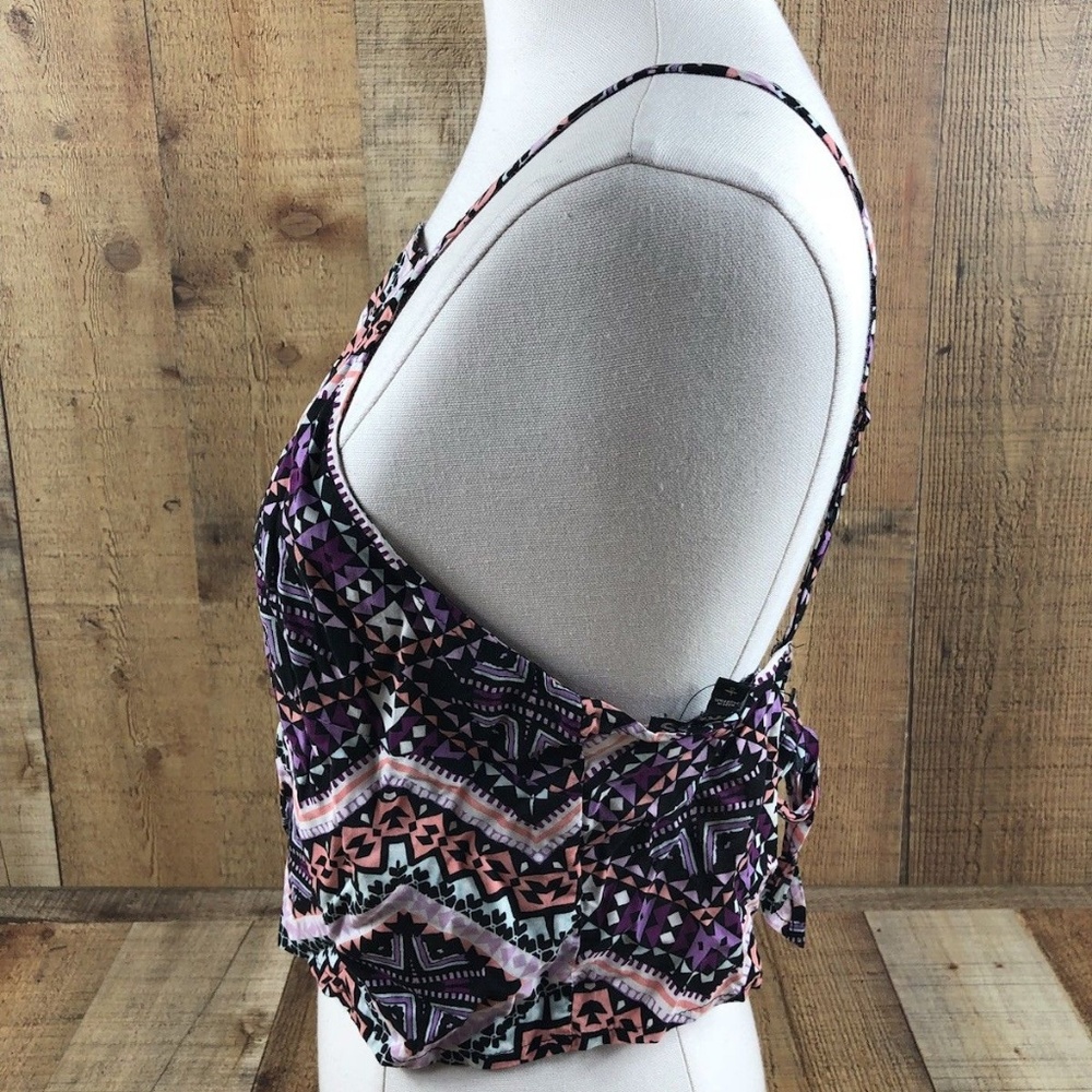 Express Geometric Pattern Halter Top Bh22 - image 4